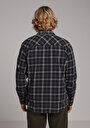 thumb-Afficher les détails de Chemise À Manches Longues Noir Regular Fit Plaid Sergé Homme