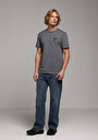thumb-Afficher les détails de T-shirt À Manches Courtes Gris Regular Fit Droit Homme