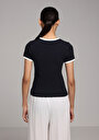 thumb-Afficher les détails de T-shirt À Manches Courtes Marine Slim Fit Imprimé Femme