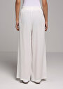 thumb-Afficher les détails de Pantalon Blanc Wide Leg High Rise En Ratière Regular Fit Femme
