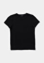 thumb-Afficher les détails de T-shirt À Manches Courtes Noir Slim Fit Droit Femme