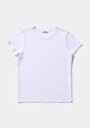 thumb-Afficher les détails de T-shirt À Manches Courtes Blanc Slim Fit Droit Femme