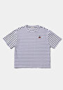 thumb-Afficher les détails de T-shirt À Manches Courtes Marine Boyfriend Fit Brodé Femme