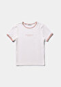 thumb-Afficher les détails de T-shirt À Manches Courtes Blanc Slim Fit Imprimé Femme
