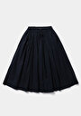 thumb-Afficher les détails de Jupe Marine Midi Droit Uni Maxi Femme