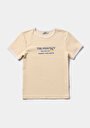 thumb-Afficher les détails de T-shirt À Manches Courtes Jaune Slim Fit Imprimé Femme