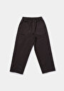 thumb-Afficher les détails de Pantalon Anthracite Wide Leg High Rise En Sergé Regular Fit Femme
