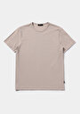 thumb-Afficher les détails de T-shirt À Manches Courtes Beige Regular Fit Droit Homme
