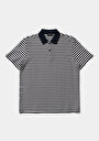 thumb-Afficher les détails de T-shirt Polo À Manches Courtes Marine Rayé Regular Fit Homme