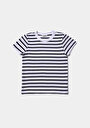 thumb-Afficher les détails de T-shirt À Manches Courtes Marine Slim Fit Rayé Femme