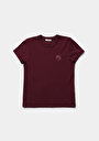 thumb-Afficher les détails de T-shirt À Manches Courtes Violet Slim Fit Imprimé Femme