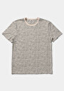 thumb-Afficher les détails de T-shirt À Manches Courtes Beige Regular Fit Imprimé Homme