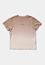 thumb-Afficher les détails de T-shirt À Manches Courtes Beige Regular Fit Imprimé Femme
