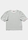 thumb-Afficher les détails de T-shirt À Manches Courtes Vert Slim Fit Rayé Femme