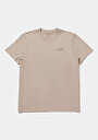 thumb-Afficher les détails de T-shirt À Manches Courtes Beige Regular Fit Droit Homme