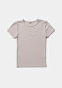 thumb-Afficher les détails de T-shirt À Manches Courtes Blanc Slim Fit Droit Femme