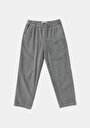 thumb-Afficher les détails de Pantalon Vert Düz Paça Low Rise En Velours Regular Fit Femme