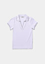 thumb-Afficher les détails de Chemise Polo À Manches Courtes Blanc Droit Slim Fit Femme
