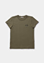 thumb-Afficher les détails de T-shirt À Manches Courtes Vert Slim Fit Imprimé Femme