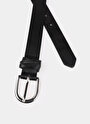 thumb-Afficher les détails de Ceinture Noir Modern Fit Femme