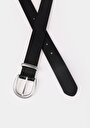 thumb-Afficher les détails de Ceinture Noir Modern Fit Femme