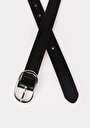thumb-Afficher les détails de Ceinture Noir Modern Fit Femme