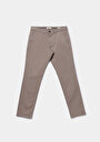 thumb-Afficher les détails de Pantalon Beige Straight Leg Medium Rise En Gabardine Slim Fit Homme
