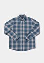 thumb-Afficher les détails de Chemise À Manches Longues Vert Regular Fit Plaid Sergé Homme