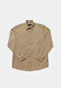 thumb-Afficher les détails de Chemise À Manches Longues Marron Relaxed Fit Droit Sergé Homme