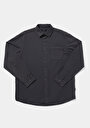 thumb-Afficher les détails de Chemise À Manches Longues Gris Relaxed Fit Droit Sergé Homme