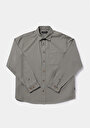 thumb-Afficher les détails de Chemise À Manches Longues Vert Relaxed Fit Droit Ratière Homme