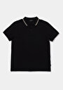 thumb-Afficher les détails de T-shirt Polo À Manches Courtes Noir Droit Regular Fit Homme
