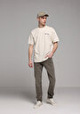 thumb-Afficher les détails de T-shirt À Manches Courtes Beige Comfort Fit Imprimé Homme