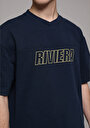 thumb-Afficher les détails de T-shirt À Manches Courtes Marine Oversize Fit Droit Homme