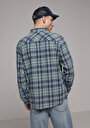 thumb-Afficher les détails de Chemise À Manches Longues Vert Regular Fit Plaid Sergé Homme
