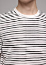 thumb-Afficher les détails de T-shirt À Manches Courtes Gris Regular Fit Rayé Homme