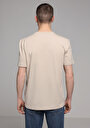 thumb-Afficher les détails de T-shirt À Manches Courtes Beige Regular Fit Droit Homme