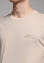 thumb-Afficher les détails de T-shirt À Manches Courtes Beige Regular Fit Droit Homme