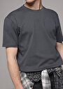 thumb-Afficher les détails de T-shirt À Manches Courtes Anthracite Regular Fit Droit Homme