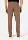thumb-Afficher les détails de Pantalon Marron Straight Leg Medium Rise En Gabardine Slim Fit Homme