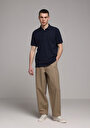 thumb-Afficher les détails de T-shirt Polo À Manches Courtes Marine Droit Regular Fit Homme