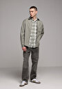 thumb-Afficher les détails de Chemise À Manches Longues Vert Relaxed Fit Droit Ratière Homme