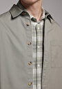 thumb-Afficher les détails de Chemise À Manches Longues Vert Relaxed Fit Droit Ratière Homme