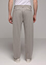 thumb-Afficher les détails de Pantalon Beige Straight Leg Medium Rise En Double Face Regular Fit Homme