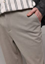 thumb-Afficher les détails de Pantalon Beige Straight Leg Medium Rise En Double Face Regular Fit Homme