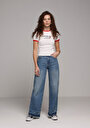 thumb-Afficher les détails de 970 Berry Pantalon    En Jean Regular Fit Femme
