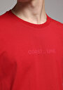 thumb-Afficher les détails de T-shirt À Manches Courtes Rouge   Homme