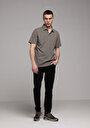 thumb-Afficher les détails de T-shirt Polo À Manches Courtes Kaki Droit Regular Fit Homme