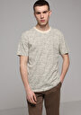 thumb-Afficher les détails de T-shirt À Manches Courtes Beige Regular Fit Imprimé Homme