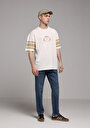 thumb-Afficher les détails de T-shirt À Manches Courtes Ecru Oversize Fit Droit Homme